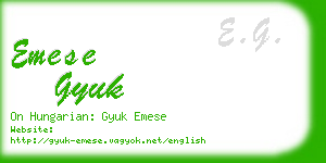 emese gyuk business card